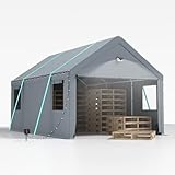 Carport Zeltgarage 3x6 m – extra großes Garagenzelt Winterfest mit Roll-up-Fenster für Auto, SUV, Boote & LKW – Seitenwände und Dach abnehmbar – Unterstand Lagerzelt oder Weidezelt