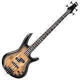 Ibanez GIO Series GSR200SM-NGT - Electric Bass Guitar with Bass Boost - Spalted Maple - Natural Grey Burst