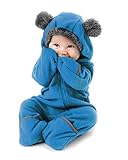 Cuddle Club Fleece Baby Schlafsack mit Füßen - Winter Overall und Bär Kostüm Kinder für Neugeborene bis 5 Jahre - Kuscheliger Strampler mit Beinen - 3-6 Monate