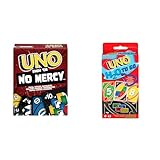 Mattel Games UNO Show 'em No Mercy - 56 zusätzliche Karten & UNO H2O to Go, UNO Kartenspiel für die Familie