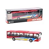 ZaMoux Bus Spielzeugauto, Bus Spielzeug, Vielseitig einsetzbar, Bus Automodell, Spielzeug Bus für Kinder Geschenk Spielzeug Autobus - Rot