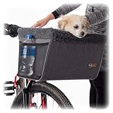 K&H Pet Products Universal-Fahrrad-Tragetasche für Reisen, Katzen- und Hunde-Fahrradkörbe, klassisches Grau, groß, 30,5 x 40,6 x 25,4 cm