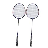 Sport-Badmintonschläger, Leichtes Badmintonschläger-Set, Outdoor-Hinterhofspiele für Trainingsunterhaltung (BLUE)
