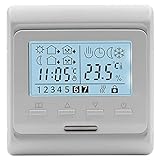 Heschen LCD Digital Wöchentliches Programmier Thermostat, HS-E806, 230VAC 3Ampere, Regler für Fußbodenheizungs Thermostate, geeignet für Wasserheizungssysteme