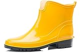 Ladeheid Gummistiefel Damen Kurz Wasserdicht Damenschuhe Elegant und Bequem LA-930 (Gelb, 41 EU)