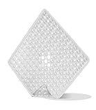 SOBEAU Duschmatte rutschfest 53x53cm-Quadrat Duschmatten BPA-frei - Antirutschmatte für die Dusche mit Abflusslöchern für Schimmel- und Pilzresistenz（transparent）
