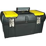 Stanley Werkzeugbox / Werkzeugkoffer Millenium (19', 49x26x25cm, herausnehmbare Ablage, Box mit zwei Organizern für Werkzeuge, robuster Koffer mit Metallschließen, Kunststoffgriff) 1-92-066