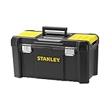 Stanley Werkzeugbox / Werkzeugkasten (19', 48.2x25.4x25cm, Beladung bis zu 8kg, Werkzeugkoffer mit Metallschließen, Organizer mit entnehmbarer Trage, robuster Koffer aus Kunststoff) STST1-75521