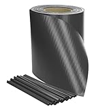 DKPYUMSR Sichtschutzstreifen Zaun 35 m x 19 cm inkl. 20 Clips, PVC Sichtschutz Zaunfolie für Doppelstabmatten, Gartenzaun (Anthrazit)