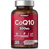 Coenzym Q10 Hochdosiert 200mg | 120 Vegane Tabletten | Not Kapseln | Coenzyme Q10 | by Horbaach