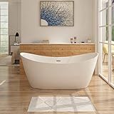 i-flair Freistehende Badewanne ALMERE Design - aus Acryl in Weiß – verschiedene Größen (150x75 cm)