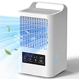 OMISOON Mobile Klimaanlage 800ml, 4 in1 Mobiles Klimagerät, 120° Oszillation, 3 Lüftergeschwindigkeiten, 2 Nebelmodi, Mini Klimaanlage mit Griff, Tragbarer Luftkühler Geeignet für Schlafzimmer, Büro