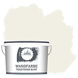 Lausitzer Farbwerke Wandfarbe Weiß hohe Deckkraft - Innenfarbe mit Qualität - Geruchsarm, Universell & Weichmacherfrei (2,5 L, Altweiß)