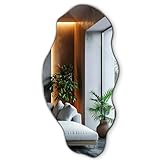 Tulup Spiegel 50x100 cm Großes Modernes Unregelmäßiges Organisches Asymmetrisches Fleck für Badezimmer Wohnzimmer Vertikal