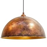 bamyum Pendelleuchte Esstisch Vintage Ø30 cm Kupferfarbe Handgemalte, Küchenlampe Hängend Vintage E27 Hängelampe Wohnzimmer, Pendelleuchte Vintage Küchenlampe Esstischlampe Hängelampe Esstisch Vintage