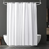 URAQT Duschvorhang, Anti-schimmel Wasserdicht Schnelltrocknend Duschvorhänge, Waschbar PEVA Shower Curtains 180x180 cm mit 12 Duschvorhangringen, Badewanne Shower Curtain (Weiß)