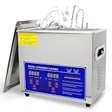 3L Ultraschallreinigungsgerät，Brillenreinigungsgerät，40KHz Ultraschallreiniger mit Heizung Timer Ultrasonic Cleaner,für Schmuck, Brillen, Uhren, Zahnersatz, Lab, Münzen,SUS304 Edelstahlmaterial