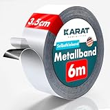 KARAT Metallband 6m x 35mm - weiß, selbstklebend & zuschneidbar, Ideal für Magnete & Tonies®-Figuren, Ferroband, Eisenband