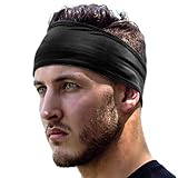 Stirnband Damen und Herren | Haarband Sport Schweißband mit Anti-Rutsch-Streifen | Sport Stirnband für alle Kopfgrößen
