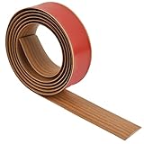 DODUOS 2m*4cm Übergangsprofil Selbstklebend, Braune Holzmaserung Übergangsleiste Selbstklebende Teppichkantenleiste, Bodenprofil Schiene Laminat Übergangsleiste selbstklebend Übergangsprofil Vinyl