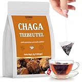 ULTHMOK Premium Chaga Teebeutel 60 Stück, 100% wild gewachsene sibirische Chaga-Pilze, keine Zusatzstoffe, Koffeinfrei