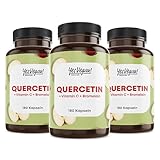 Quercetin hochdosiert (180 Kapslen) mit Vitamin C und Bromelain - Vegan