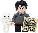 LEGO Harry Potter Minifigur Harry Potter als Kind mit Hedwig (Eule) und Tagesprophet