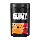 ESN Crank Pump Pro, Pre Workout Booster, Fresh Cherry, 450 g, Für maximalen Muskelpump, Performance und Regeneration, geprüfte Qualität - made in Germany