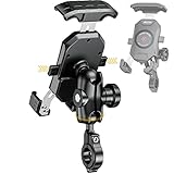 Anti-Diebstahl Motorrad Telefon Halterung-iMESTOU Handlebar Ball Handy-Halter mit Aluminium 1' Ball Base 360 Rotation Universal für 4,0-7,0 Zoll Smartphones