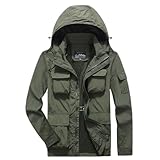 ZZHZGZ Jacke Herren Regenjacke Regenjacken Für Herren Übergangsjacke Herren Windbreaker Herren Wasserdicht Outdoor Jacke Regenjacke Herren Leicht Wasserdicht