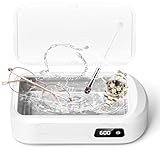 Ultraschallreinigungsgerät Brille 49000Hz, 640ml Brillenreinigungsgerät, Ultraschallreiniger mit 4 Geschwindigkeiten, Ultrasonic Cleaner Geeignet für Brillen, Schmuck, Uhren, Zahnersatz, Münzen usw.