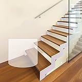 Premium Plus Treppenfolie, Anti-Rutsch Stufenmatte, transparent für Raumspartreppe (220 x 220 mm | 1 Stk)