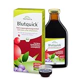 Herbaria Blutquick bio 500 ml - Nahrungsergänzungsmittel mit Eisen & Vitaminen. Auch für die Schwangerschaft und während des Stillens – glutenfrei, alkoholfrei und vegan