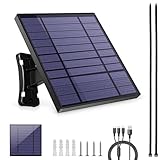 XRDZYXGS Solarpanel, 5W 5V Solarzelle Solar Ladegerät, Solar Powerbank mit 3 Verschiedenen USB-Anschlüssen 1,2 M Kabel, Monokristallines Solarmodul für Camping und Familiengebrauch