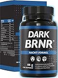 BRNR DARK BRNR Nacht-Formel mit Melatonin und L-Carnitin, Stoffwechsel-Rezeptur mit Cholin und Vitamin B6, 120 Kapseln