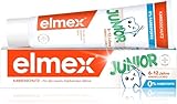 elmex Zahnpasta Junior 6-12 Jahre 75ml – medizinische Zahnreinigung mit 1400 ppm Fluoridgehalt für hochwirksamen Kariesschutz – stärkt die neuen, bleibenden Zähne