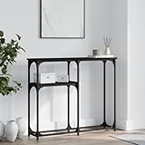 WZQWXHW Side Table,nightstand,Konsolentisch Schwarz 90x22,5x75 cm HolzwerkstoffSuitable for Living Rooms, bedrooms and Other Spaces. Easy to Organize, Trim & Store.
