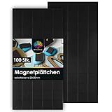 OfficeTree 100 x Magnetplättchen Selbstklebend - 20x20 mm - Magnet Selbstklebend 20mm - Klebemagnete - Klebende Magnetplättchen zum Basteln - Selbstklebende Magneten 20 x 20 x 1,2 mm