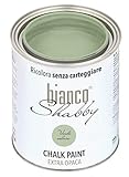 bianco Shabby® Verde Salvia Kreidefarbe Wasserbasis für Alle Oberflächen einfach zu verarbeiten ohne schlechten Geruch - Chalk Paint Extra Matt (1 Liter)