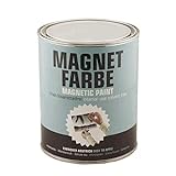 Milacor Magnetfarbe für Innen grau - lösemittelfreie Wandfarbe - überstreichbar, umweltfreundlich - 1 Liter