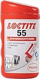 LOCTITE 55, Gewindedichtfaden für schnelle Dichtung, Gewindedichtung für Rohrgewinde und Anschlussstücke, für Gewinde aus Metall und Kunststoff, 1x160m