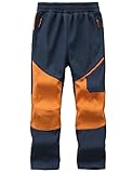 HFDWYJ Softshell Hose Kind Skihose Gefütterte Hose Kinder Thermohose Kinder wasserdichte Winddichte Schneehose Jungen Und Mädchen Wanderhose Outdoor Hose Kinder Funktionshose