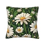 2er Set Kissenbezug 50x50 cm Samt Sofakissen Kissenbezüge Blüte Dekokissen Sofa Kissen Purpurrot Weich Zierkissen mit Verstecktem Reißverschluss für Schlafzimmer Wohnzimmer Balkon Garten Deko -TR56