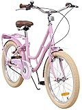 Actionbikes Kinderfahrrad Retrostar 20 Zoll - Kinder Fahrrad für Mädchen - Von 6-9 Jahren - V-Brake Bremse - Freilauf - Kettenschutz - Fahrräder - Laufrad - Kinderrad