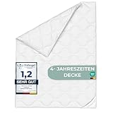 KNERST® Bettdecke 200x220cm - 4 Jahreszeiten Bettdecke 200x220 - Ganzjahresdecke 200x220 für Jede Jahreszeit - Bettdecke 220x200 waschbar - leichte Sommerdecke & warme Winterdecke 200x220