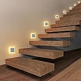 ERWEY 4x LED Treppenbeleuchtung LED Wandleuchte Wandlampe Wandeinbaustrahler Treppenlicht Stufenleuchte Stufenbeleuchtung,3W Warmweiß