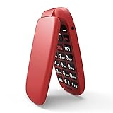 ukuu Klapphandy 1,8' GSM Mobiltelefon Dual SIM Seniorenhandy ohne Vertrag mit großen Tasten und Batterie mit großer Kapazität Kinderhandy - Rot