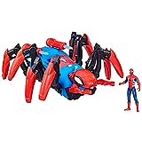 Spider-Man Marvel Krabbelspinne mit Wasserspritze, Superhelden-Spielzeug ab 4 Jahren, feuert Projektile und Wasser ab