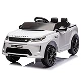 LALAHO Kinder Elektroauto Range Rover Evoque,12 V,Elektrische Elektroauto für Kinder Kinderauto,2 x 12V 35W Motor,Kinderfahrzeug mit Fernbedienung (Weiß)