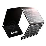 ELECAENTA 30W ETFE Faltbar Solar Ladegerät 3-Port USB PD18W QC3.0 Type-C Solar Panel Reißverschluss Schutz Solarmodul Tragbarer Monokristallinem Outdoor für Smartphone Handy Tablet Powerbank Kamera